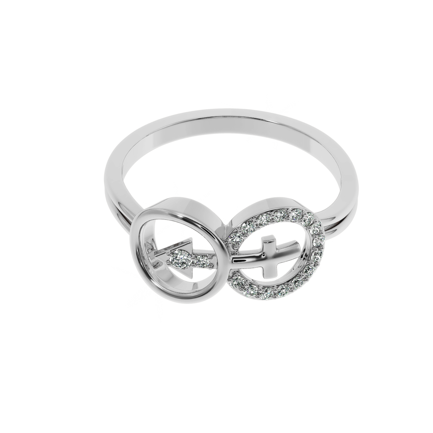 Buy 0.15Ct Faith & Direction Diamond Ring | SolitaireKart
